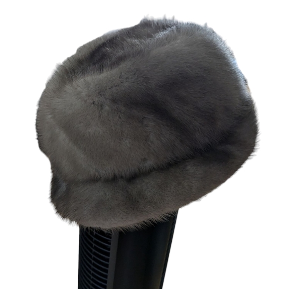 Vintage Creation Vittorio Genuine Fur Lined Hat Inner Gray Brown - Picture 1 of 7